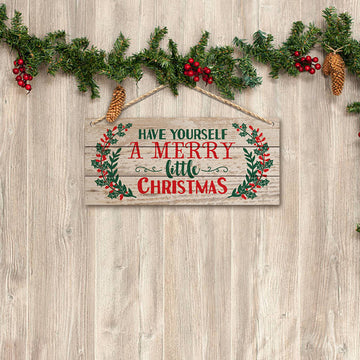Christmas Greeting Wooden Sign