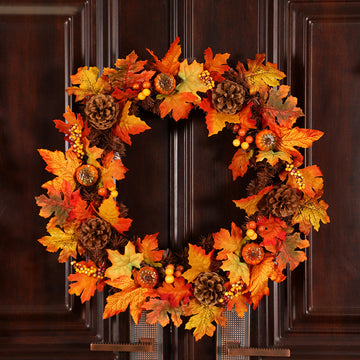 Thanksgiving Autumn Leaf Wreath