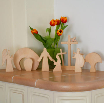 Easter Wooden Nativity Set