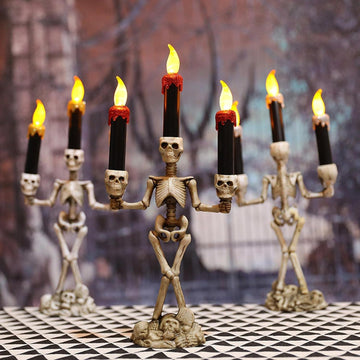 Halloween Skeleton Candlestick