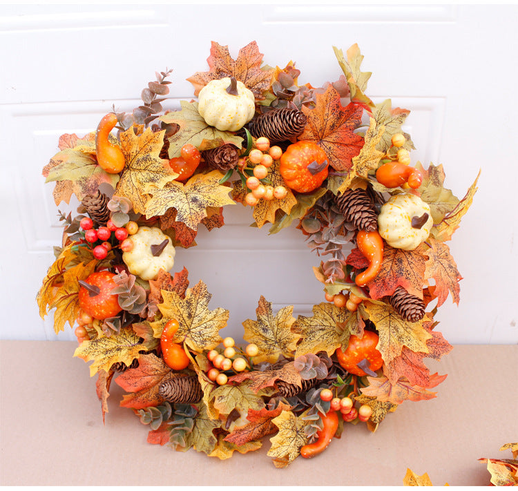 Thanksgiving Autumn Leaf Wreath