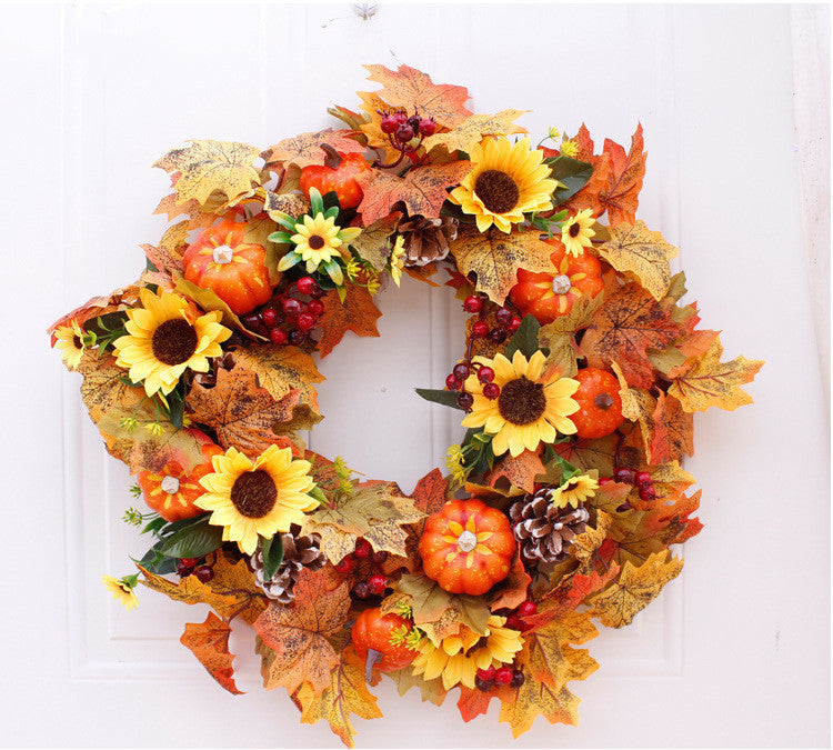Thanksgiving Autumn Leaf Wreath