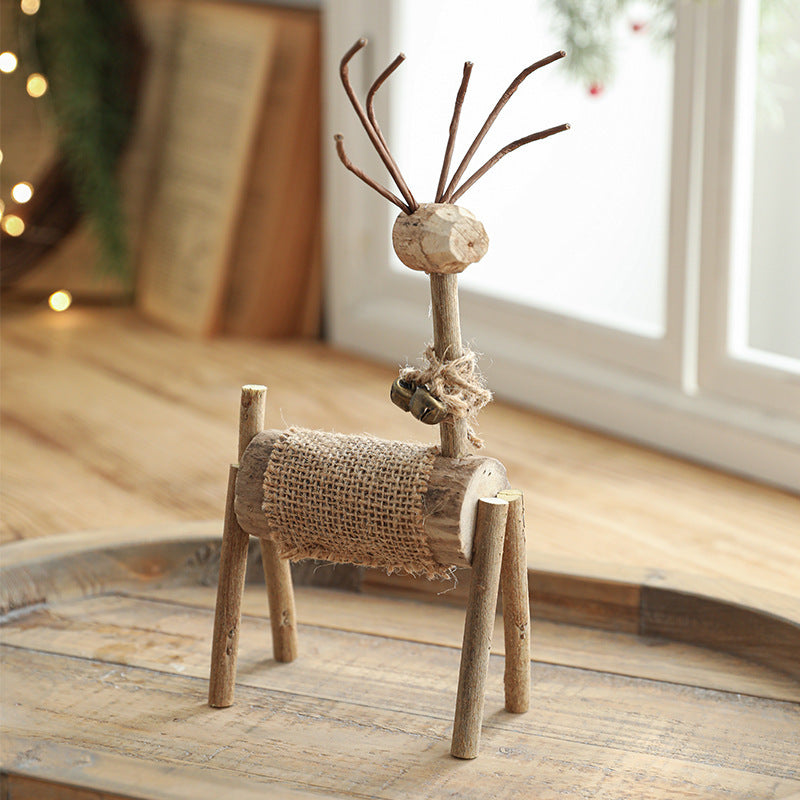 Christmas Wooded Deer Ornament