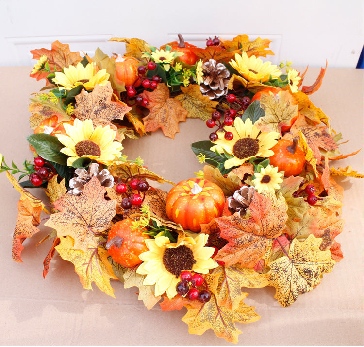 Thanksgiving Autumn Leaf Wreath