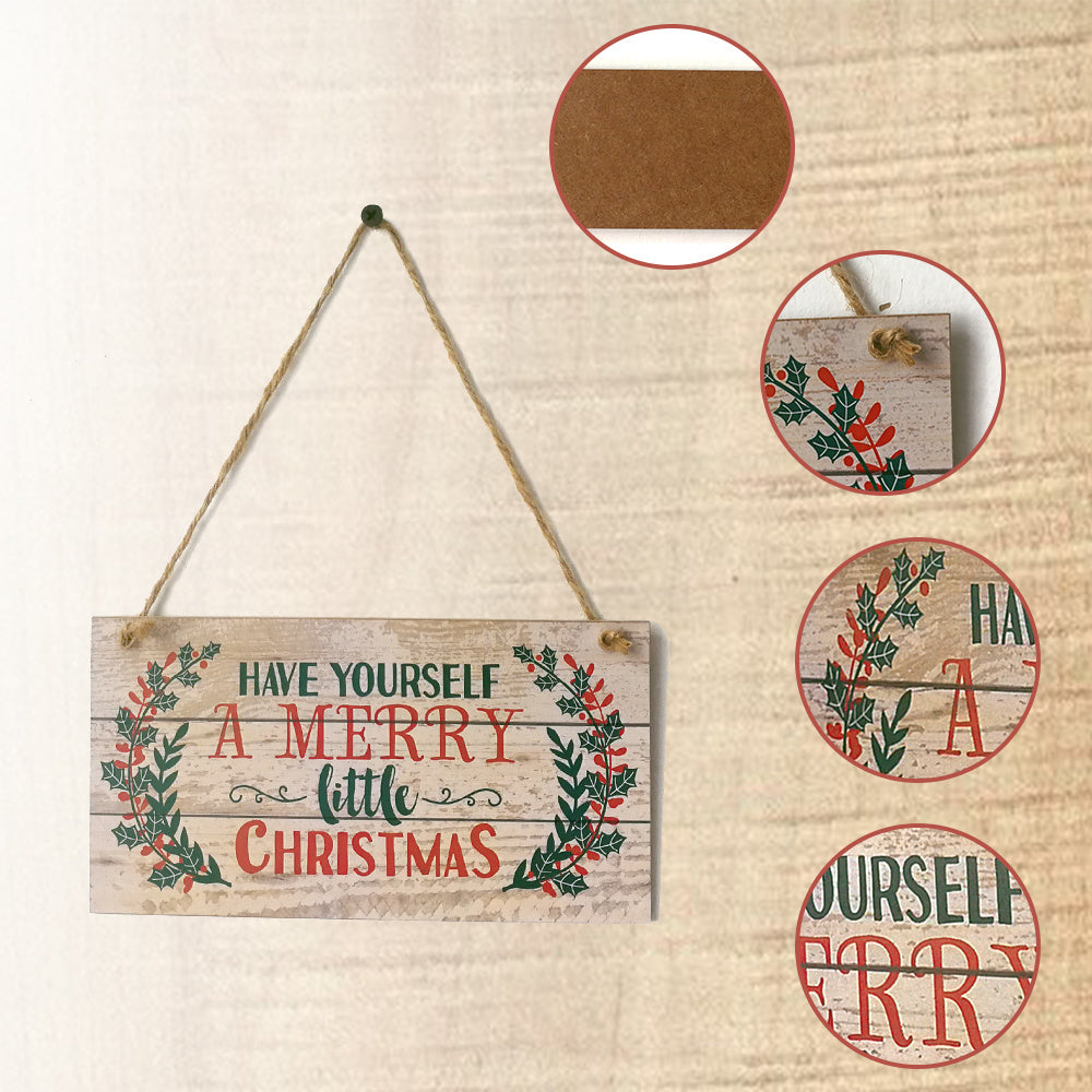 Christmas Greeting Wooden Sign