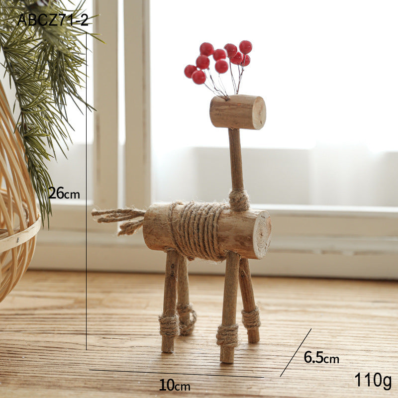 Christmas Wooded Deer Ornament