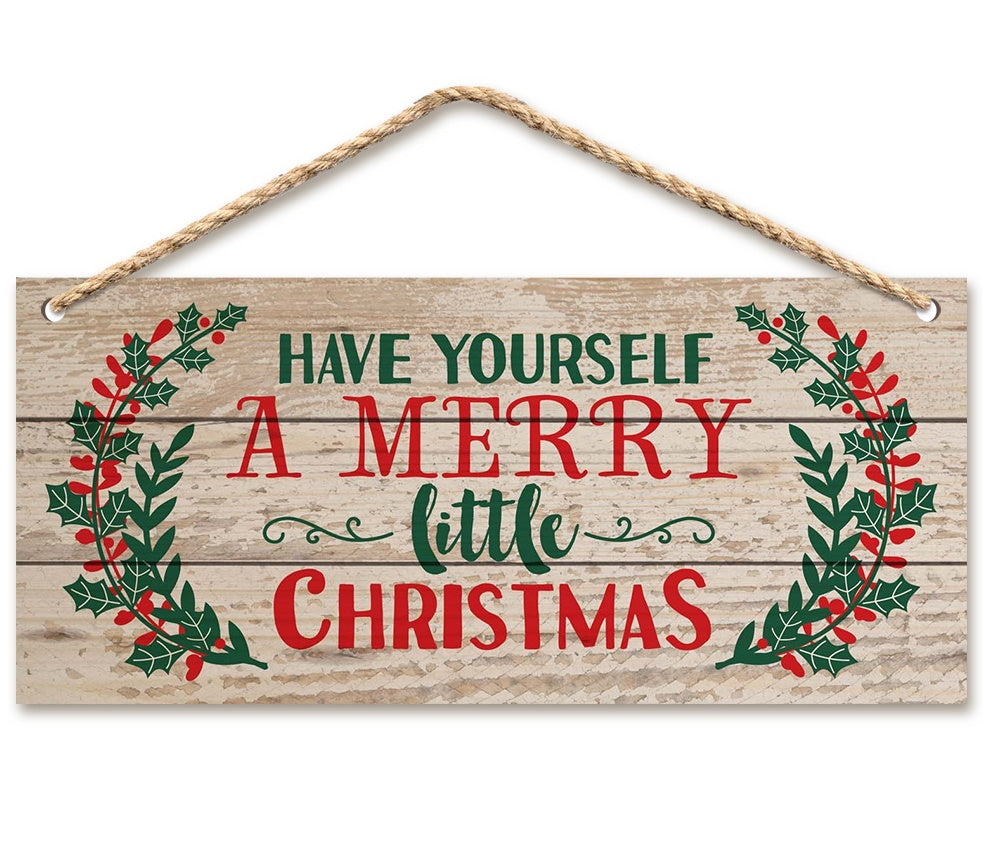 Christmas Greeting Wooden Sign