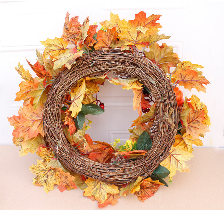 Thanksgiving Autumn Leaf Wreath