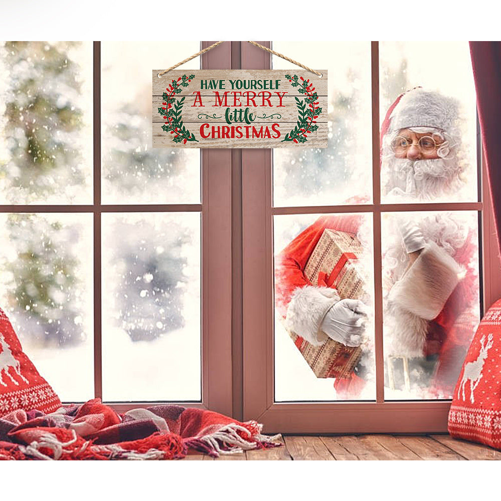 Christmas Greeting Wooden Sign