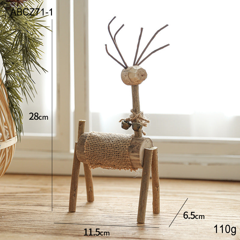 Christmas Wooded Deer Ornament