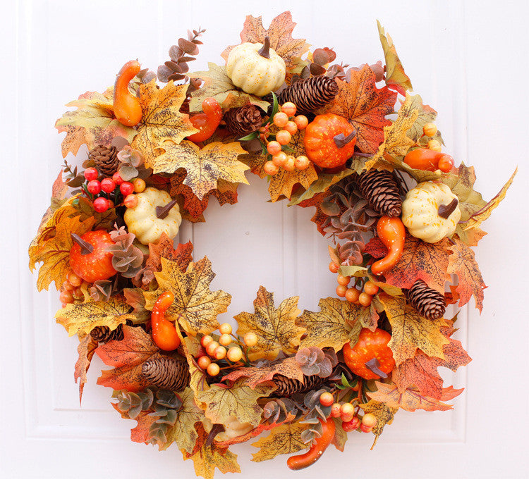 Thanksgiving Autumn Leaf Wreath