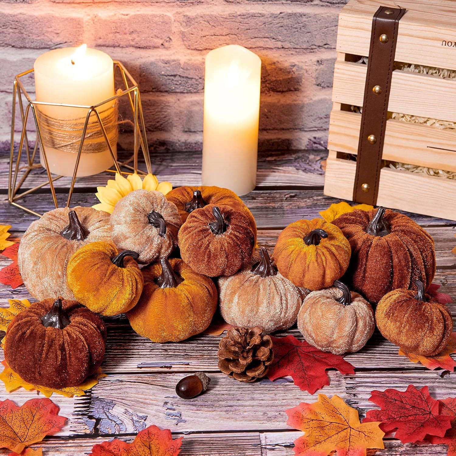 Thanksgiving Halloween Autumn Colorful Fabric Pumpkin Suit